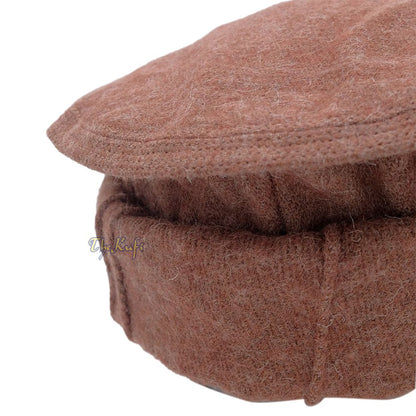 Afghani-Style Hat Brown Stretchable Faux Wool Pakol Mujahidin Soft Kufi
