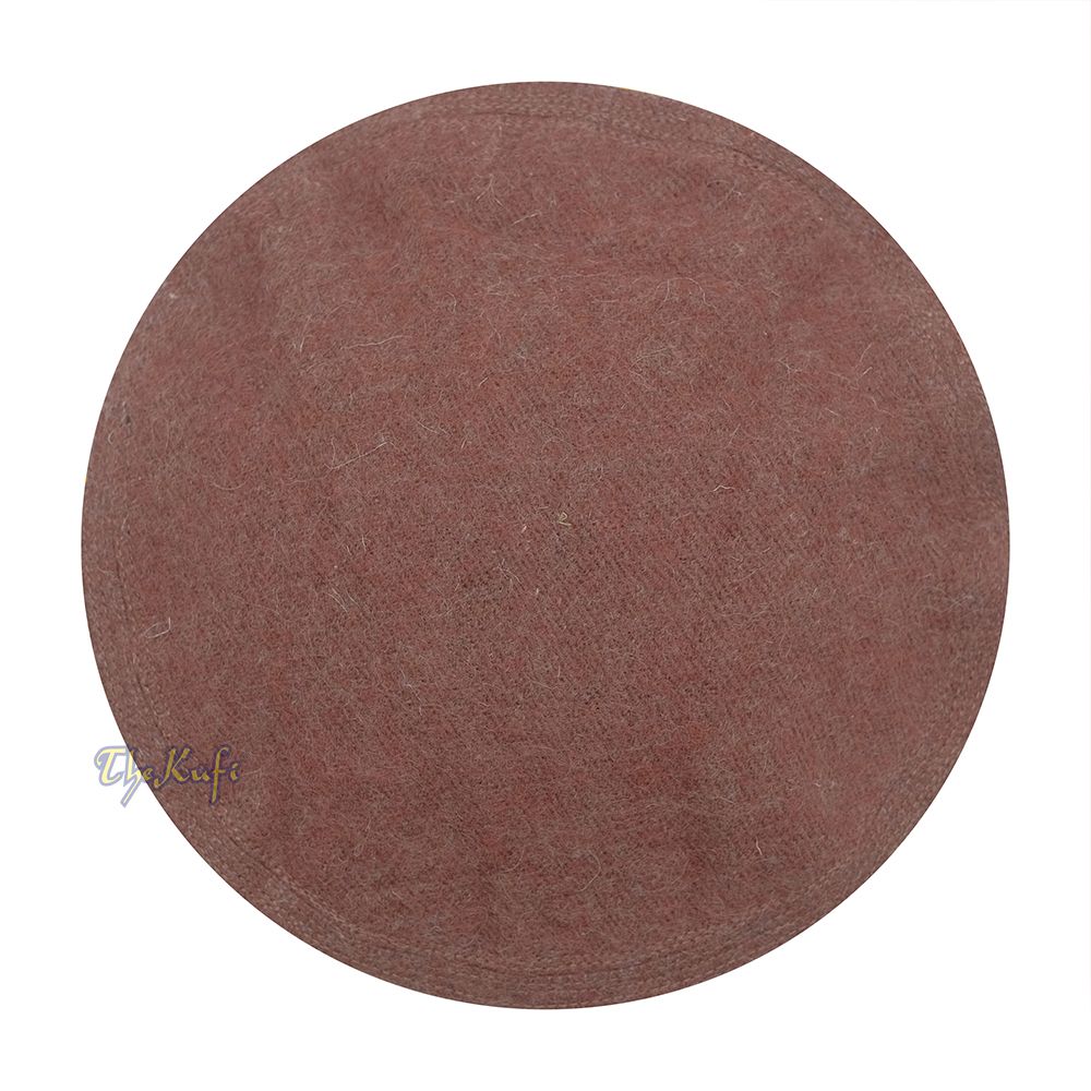 Afghani-Style Hat Brown Stretchable Faux Wool Pakol Mujahidin Soft Kufi