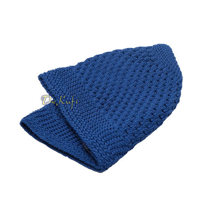 Dark Blue Open-Weave Stretchable 100% Nylon Kufi Skull Caps