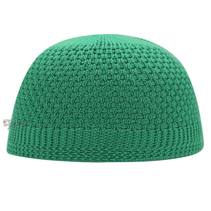 Light Green Open Weave Nylon Kufi Hat