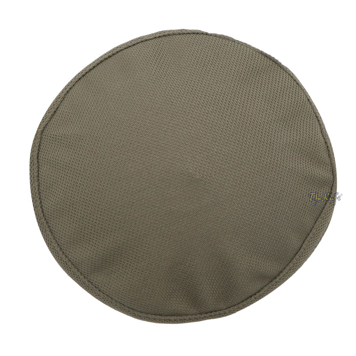 Army Green and Black Madun Vented Top Pliable Two-Color Round Kufi Hat