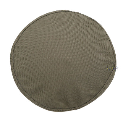 Army Green and Black Madun Vented Top Pliable Two-Color Round Kufi Hat