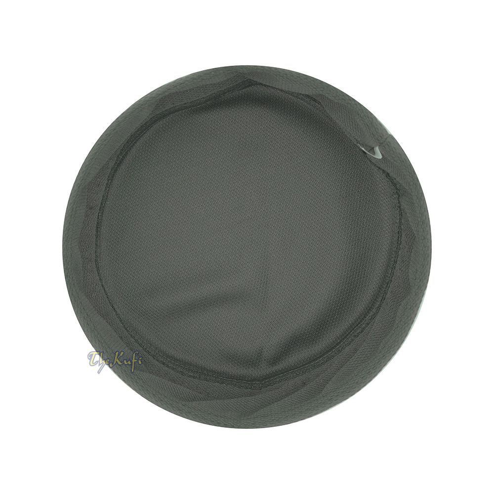 Dark Army Green and Army Green Madun Vented Top Pliable Two-Color Round Kufi Hat