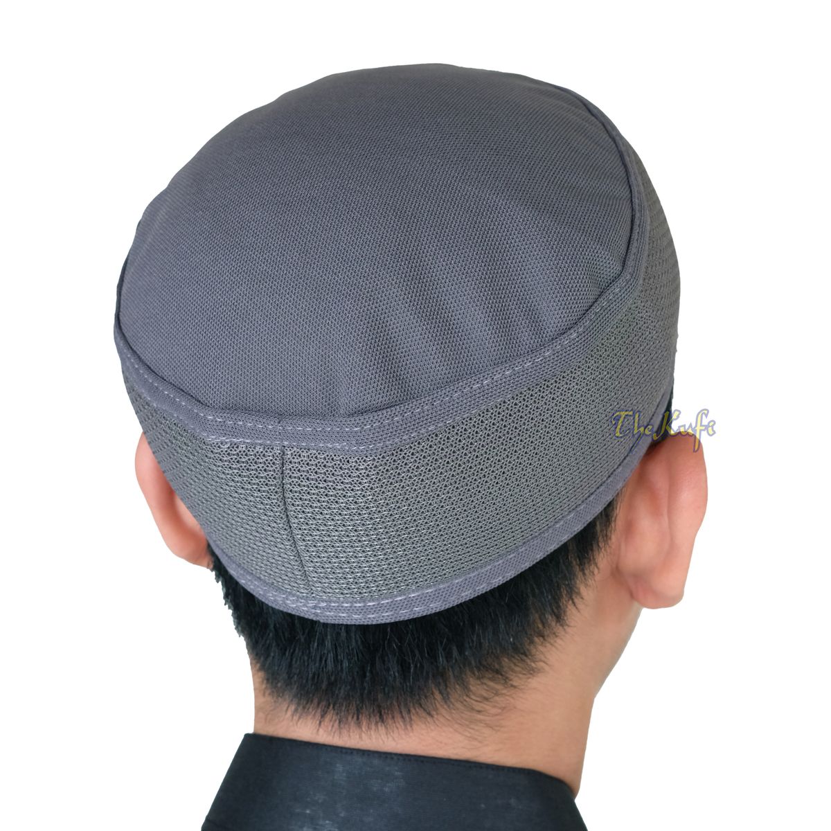 Dark Gray with Graphite Madun Vented Top Pliable Two-Color Round Kufi Hat