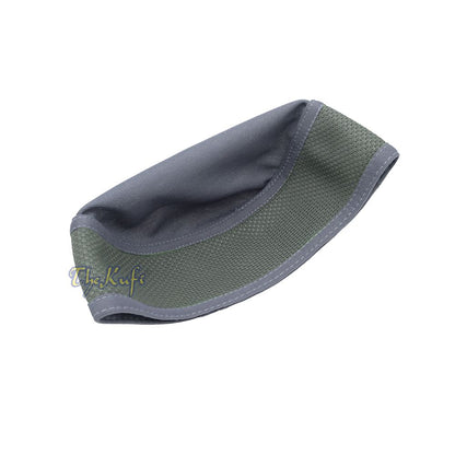 Dark Gray with Graphite Madun Vented Top Pliable Two-Color Round Kufi Hat