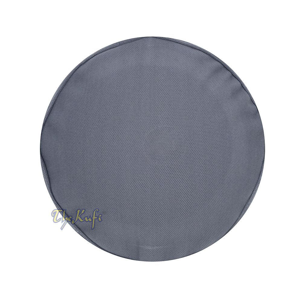 Dark Gray with Graphite Madun Vented Top Pliable Two-Color Round Kufi Hat