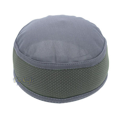 Dark Gray with Graphite Madun Vented Top Pliable Two-Color Round Kufi Hat