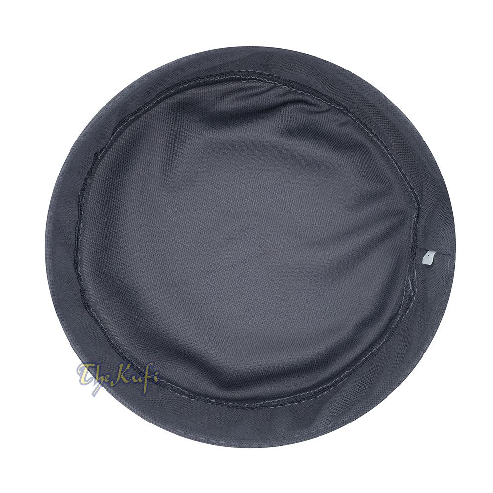 Dark Gray with Graphite Madun Vented Top Pliable Two-Color Round Kufi Hat