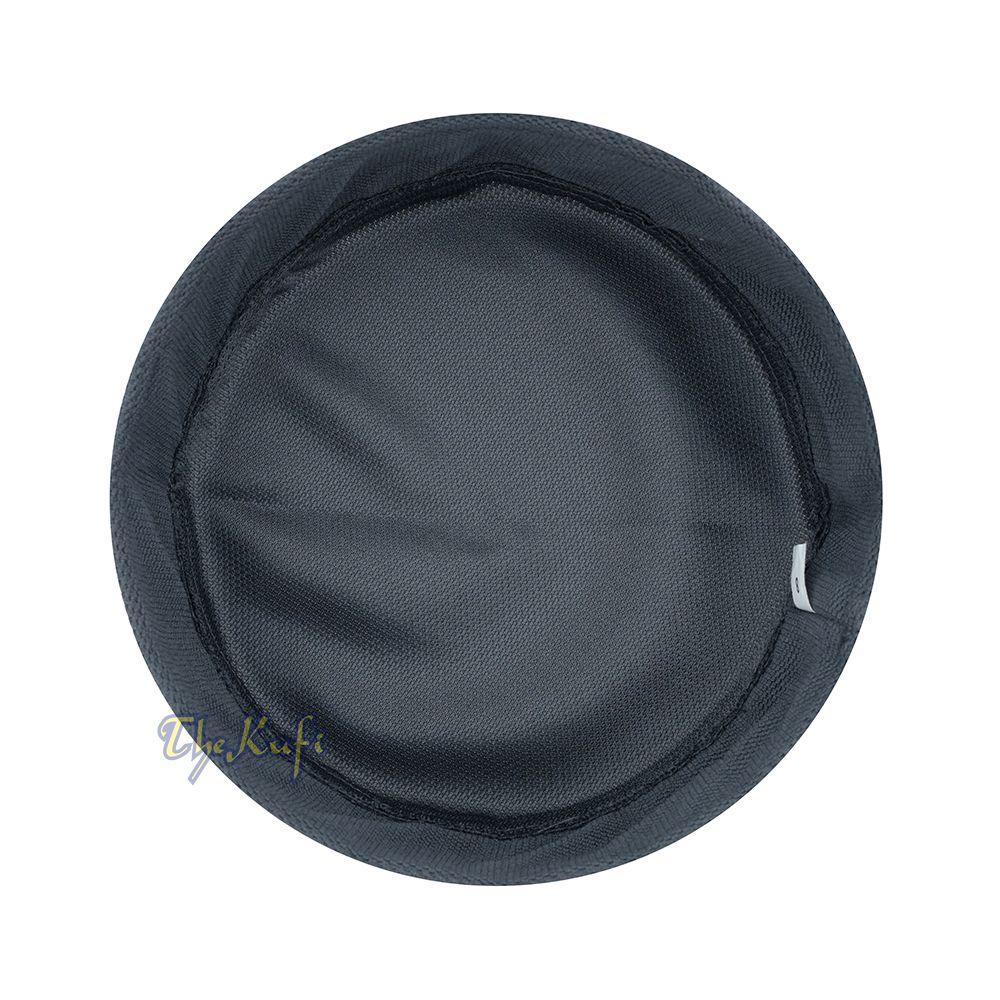 Gray Madun Vented Top Pliable Two-Color Round Kufi Hat