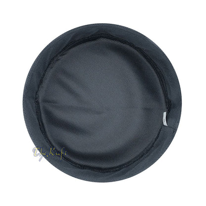 Gray Madun Vented Top Pliable Two-Color Round Kufi Hat