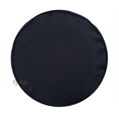 Black Madun Kufi – Pliable Round Black Net Sides Foldable Muslim Hat