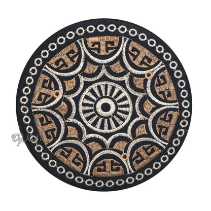 Buy 1 Get 1 Free! Omani Black Base with Silver Brown Arch Embroidery Kufi