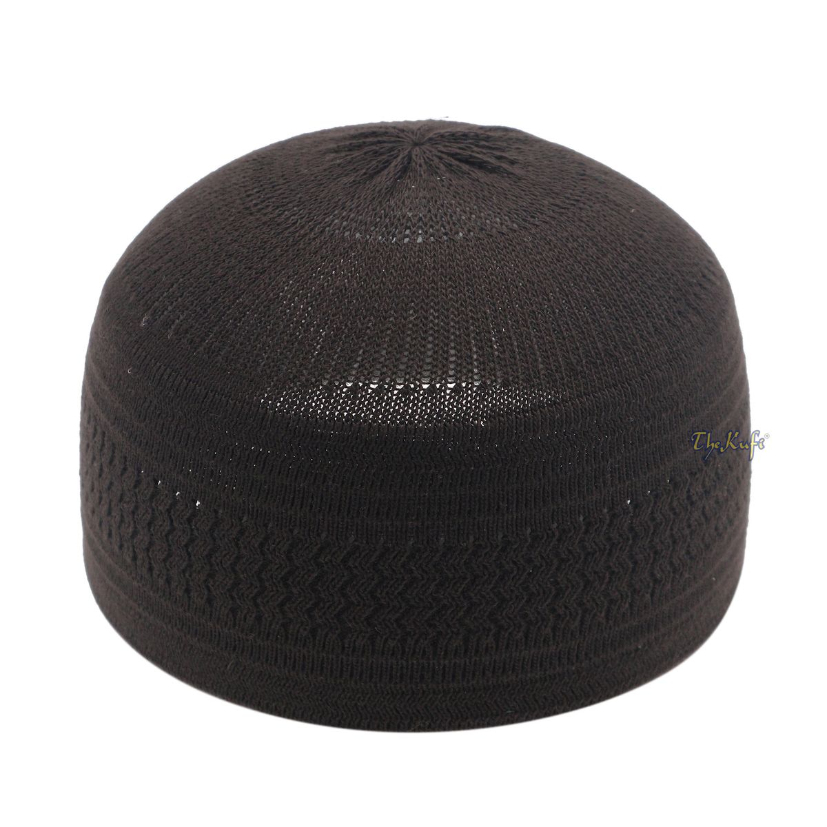 Buy 1 Get 1 Free! Extra Dark Brown Cotton Stretch-Knit One-Size Kufi Muslim Cap