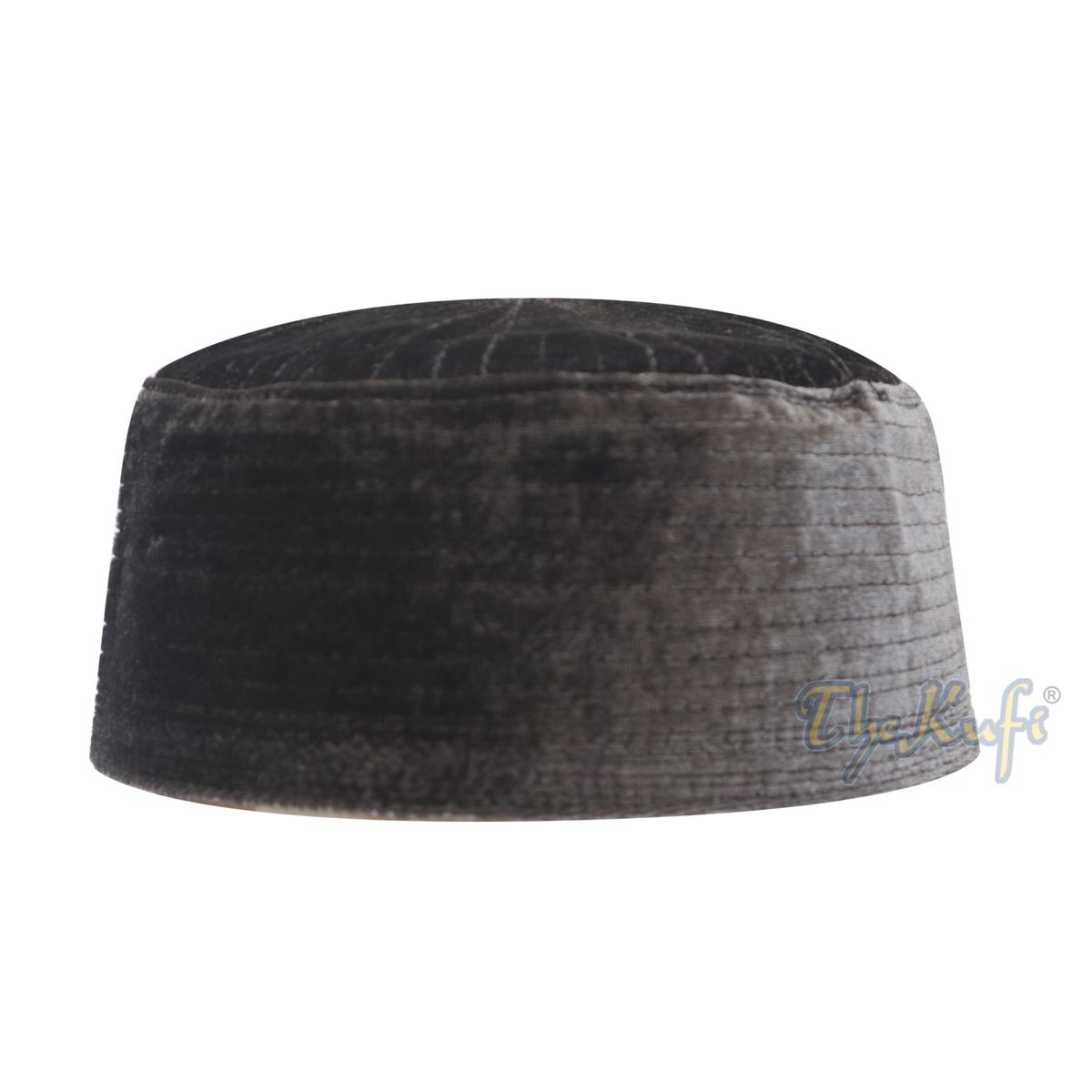 Gray Semi-Rigid Velveteen Bani Hasyim Kufi Hats