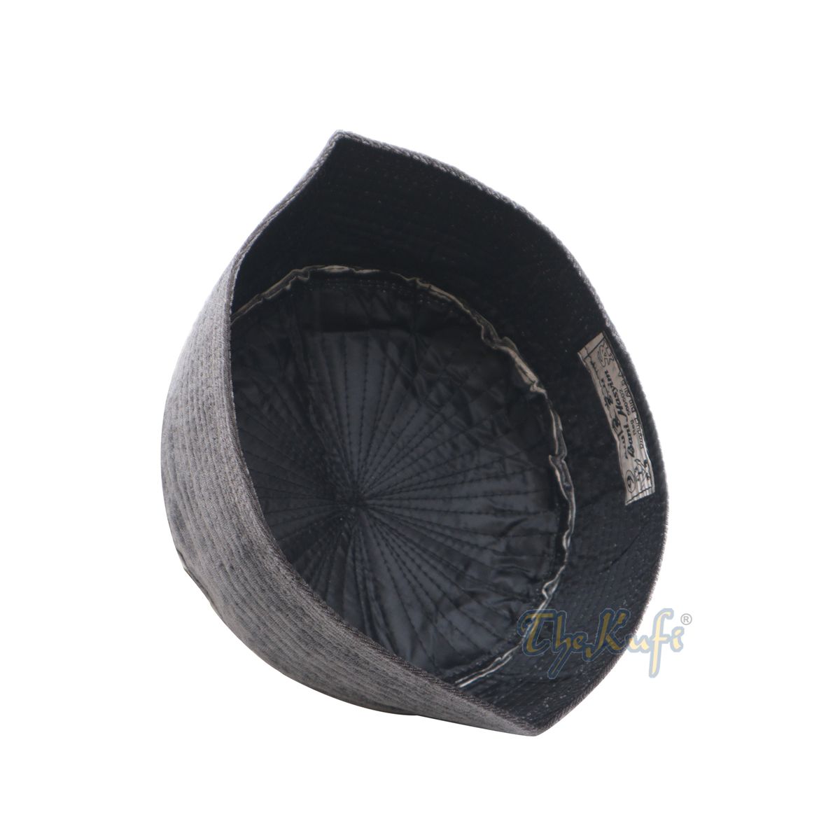 Gray Semi-Rigid Velveteen Bani Hasyim Kufi Hats
