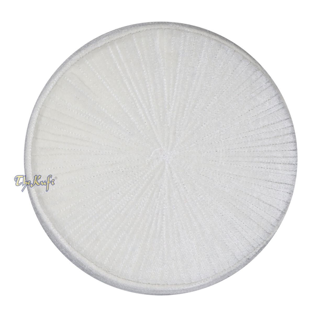 White Velvet Kufi Hat – Premium Quality Handmade Rigid Islamic Kufi Hat Turkish Chechen Style Prayer Cap