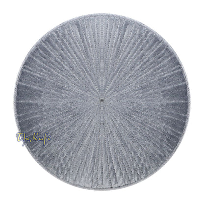 Premium Gray Velvet Turkish Fez Chechen Style Kufi Hat from Muslim Men