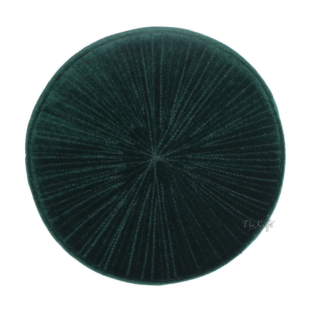 Premium Dark Green Rigid Velvet Turkish Chechen Style Kufi Hat