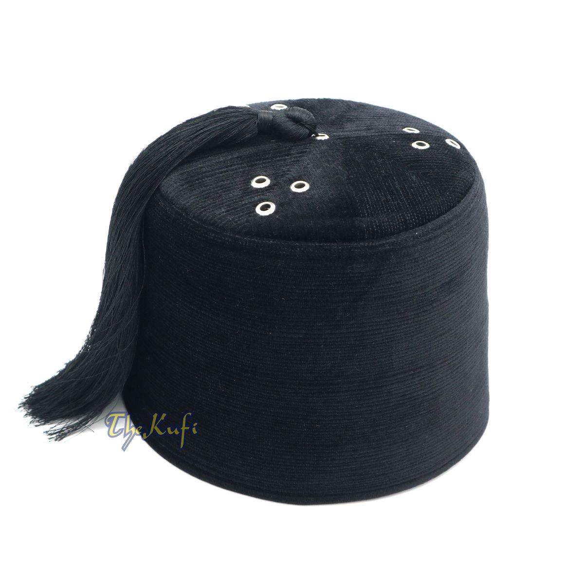 Tall Black Velvet Fez – Premium Moorish Moroccan Style Hat with Black Tassel