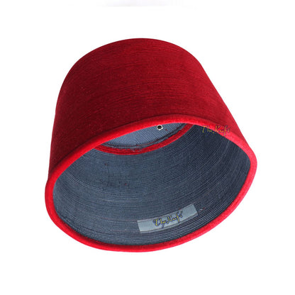 Tall Red Velvet Fez – Premium Moorish Moroccan Style Hat with Black Tassel