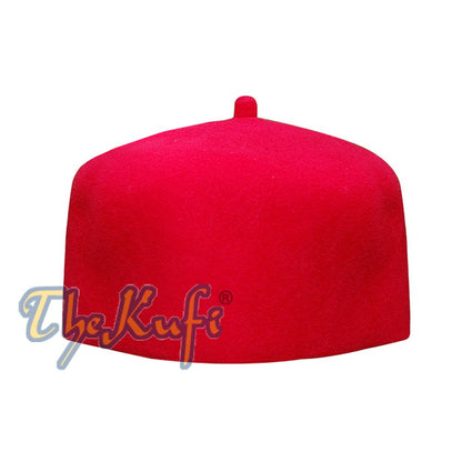 High Quality Red Fine Australian Felt Fez Kufi with Tip