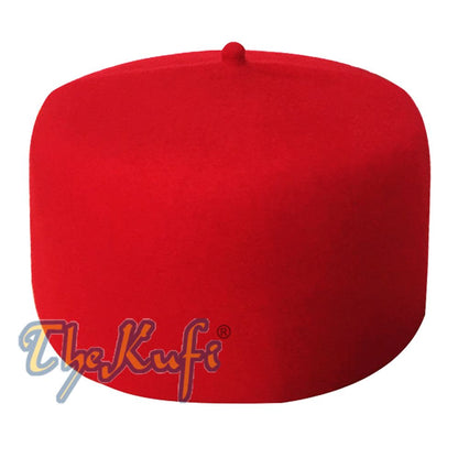 High Quality Red Fine Australian Felt Fez Kufi with Tip