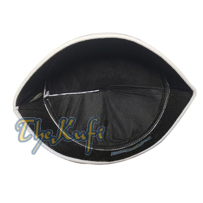 Solid White Moroccan Fez-Style Kufi Hat Cap with Pointed Top