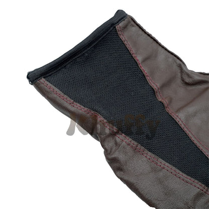 Dark Brown Men’s/Women’s Elastic Slip-On Halal Leather Sunnah Khuff Khuffain Socks For Mosque