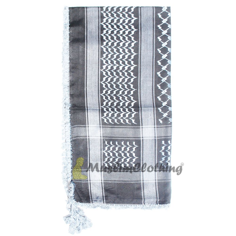 Black & White Keffiyeh Men’s Arafat Scarf Shawl Turban Sorban Shawl Turban Sorban