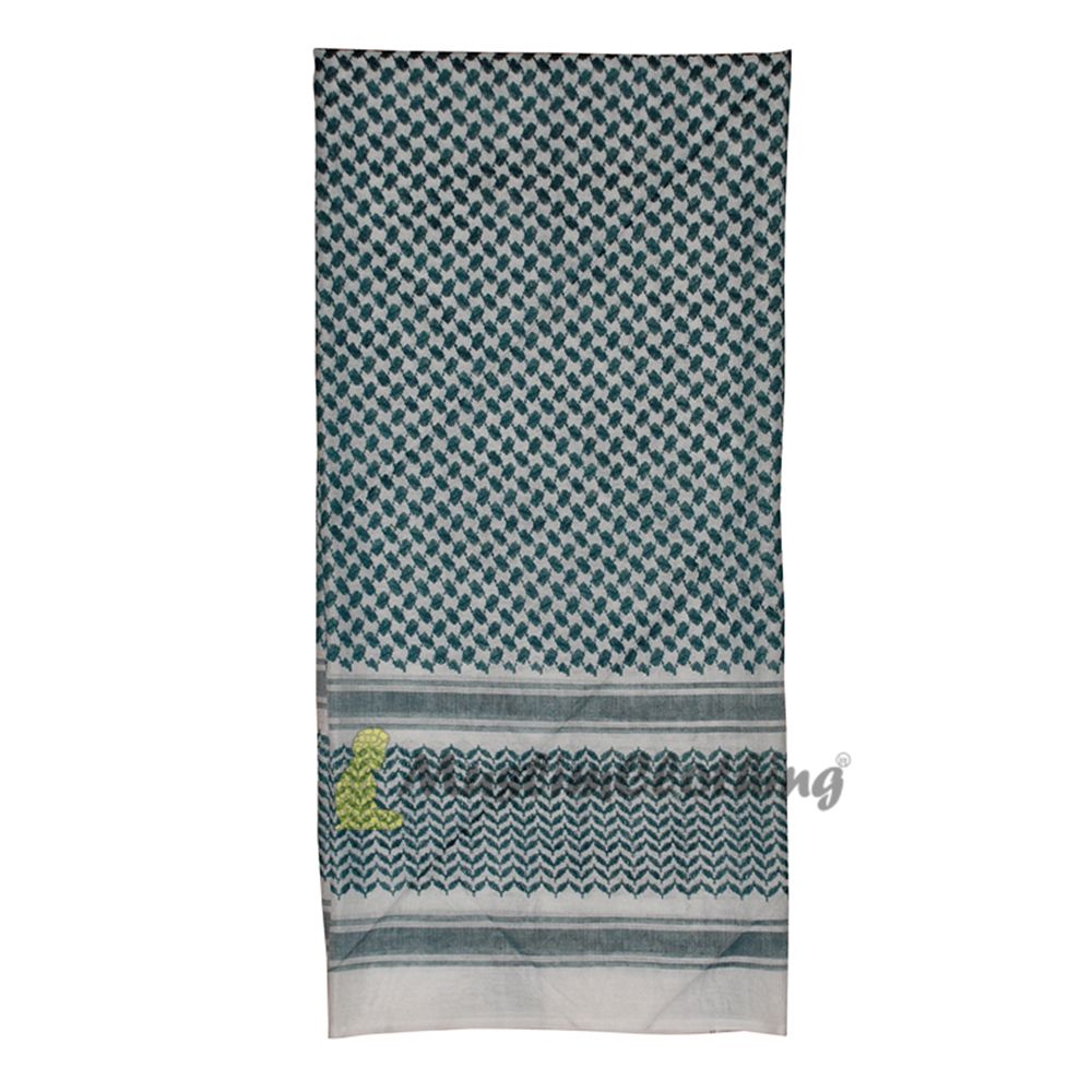 Green & White Keffiyeh Men’s Arafat Scarf Shawl Turban Sorban Shawl Turban Sorban