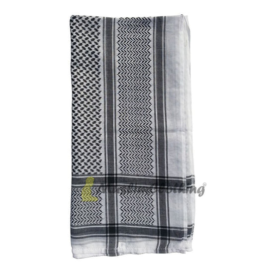 Black White Keffiyeh Arafat Scarf Shemagh 120x120cm