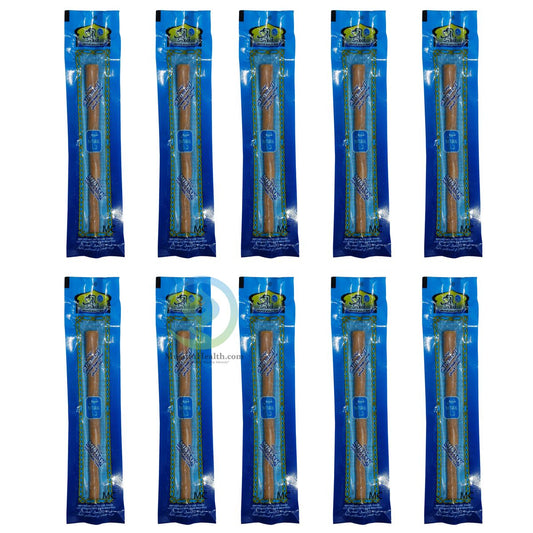 Peelu Miswak Natural Fresh Bristles Moist Vacuum-Packed 8″ Sewak Siwak (10 Packs) Sunnah Stick Islamic Salat Namaz Tooth Gum Care (Original) Alkhair