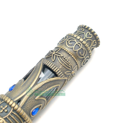 Custom Oil in 6 ml Emirati Arabesque Attar Perfume Bottle | Antique Brass Glass Dipstick Vial