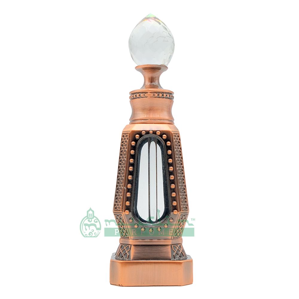 10 ml Perfume Bottles For Attar | Dubai Design Antique Copper 4-Sided Crystal Topped with Dipstick