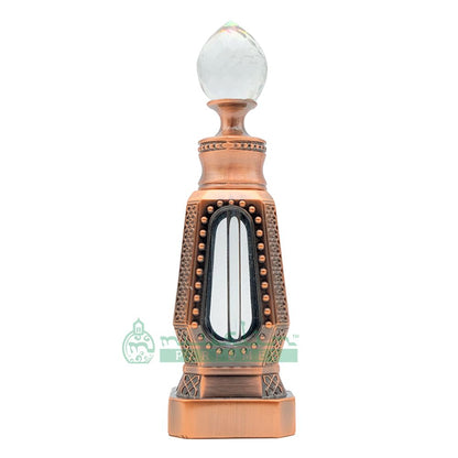 10 ml Perfume Bottles For Attar | Dubai Design Antique Copper 4-Sided Crystal Topped with Dipstick