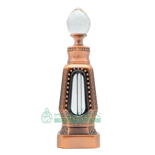 10 ml Perfume Bottles For Attar | Dubai Design Antique Copper 4-Sided Crystal Topped with Dipstick