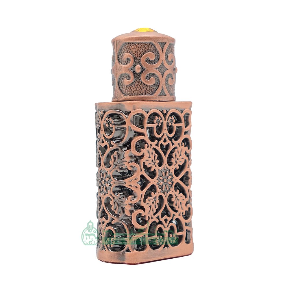 Custom Oil in 3 ml Arabesque Attar Perfume Bottle | Bronze Encased Glass Antiqued Dipstick Vial