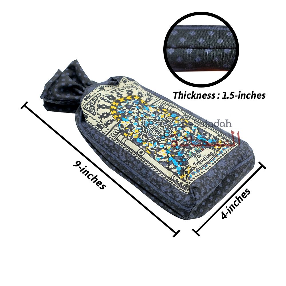Travel Prayer Rug – Thin 24x40In “Madina” Flower Design Sajadah Prayer Rug