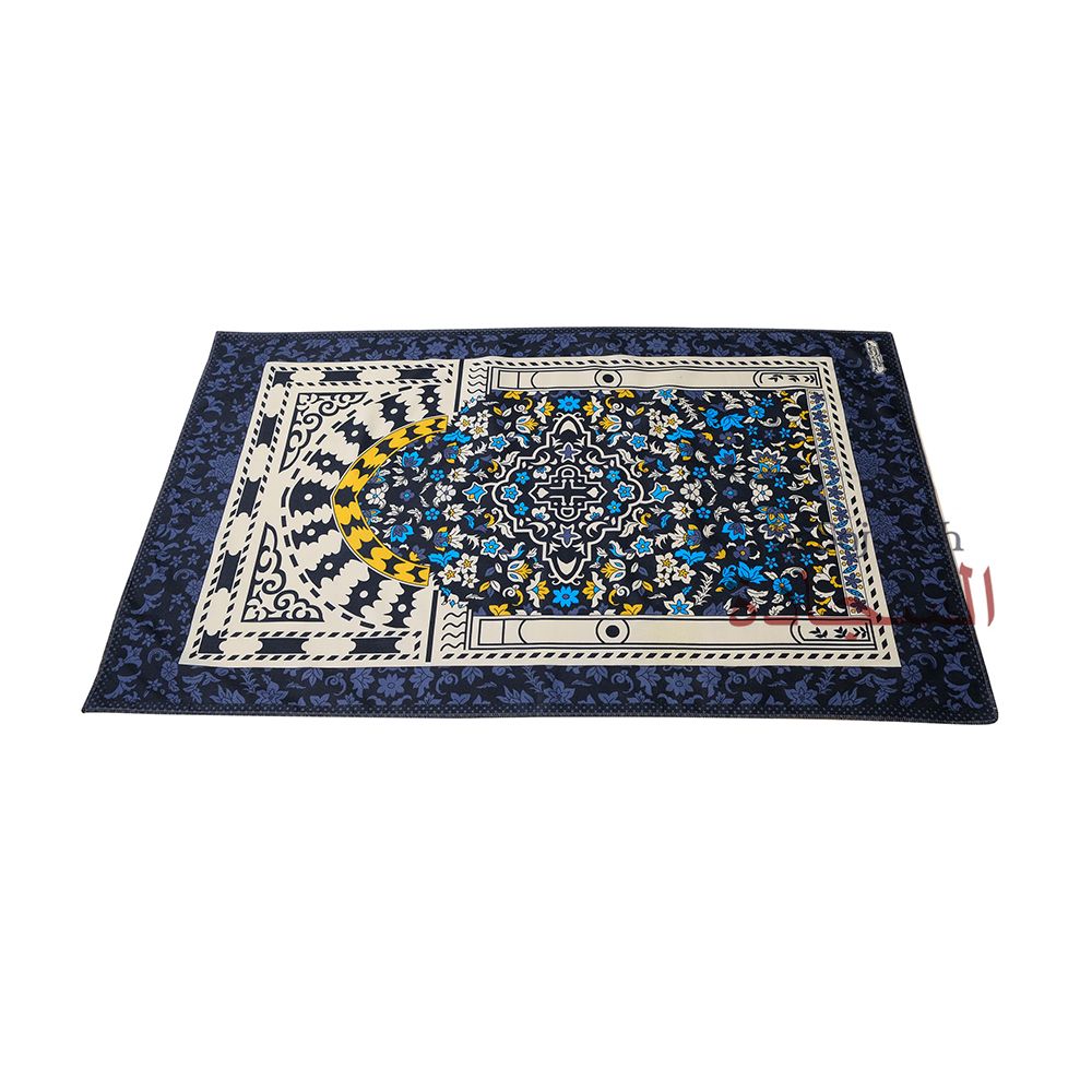 Travel Prayer Rug – Thin 24x40In “Madina” Flower Design Sajadah Prayer Rug