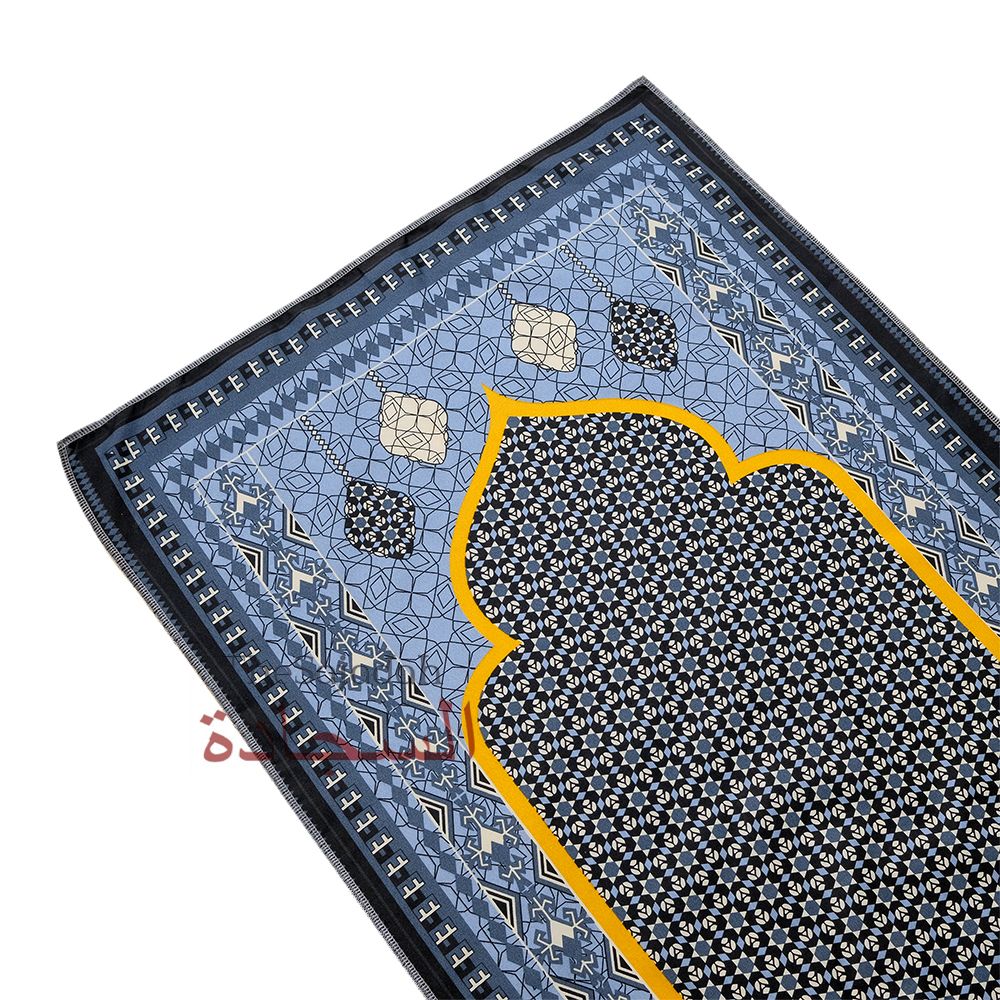 Travel Prayer Rug – Thin 24x40In Moroccan Monogram Arched Sajadah Design Prayer Rug