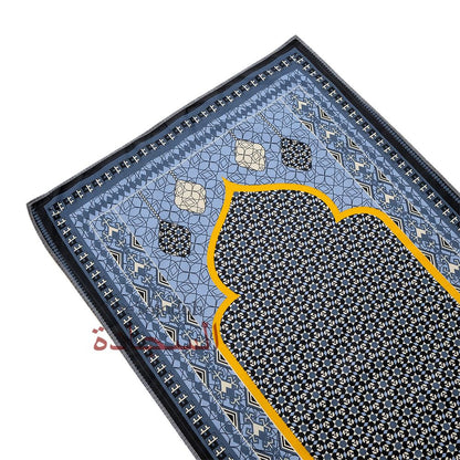 Travel Prayer Rug – Thin 24x40In Moroccan Monogram Arched Sajadah Design Prayer Rug