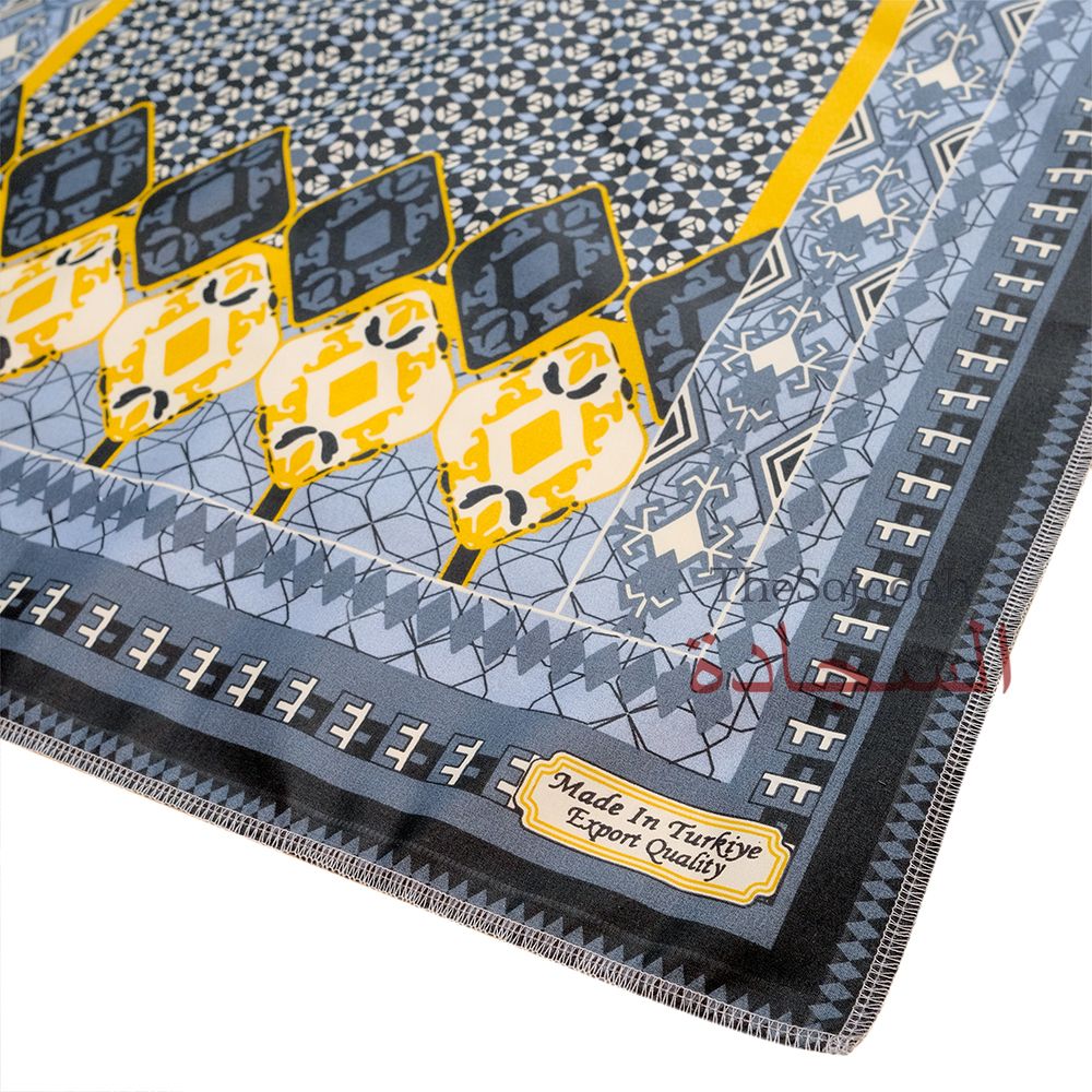 Travel Prayer Rug – Thin 24x40In Moroccan Monogram Arched Sajadah Design Prayer Rug