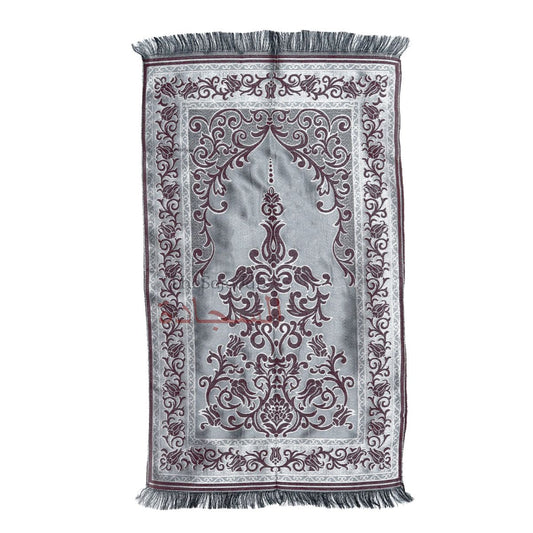 Wine Red Thin Prayer Rug 47×25-inch – Perfect For Travel, Folds Small