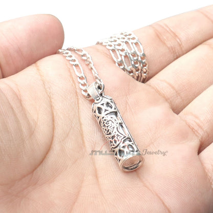 Prophet Sandal Emblem Jowshan Kebir Vial Sterling Silver Pendant