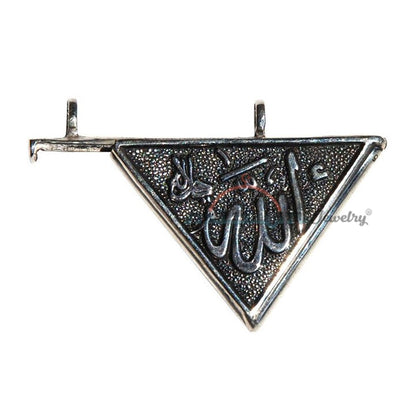 Sterling Silver Openable Triangular Nazar Talisman Pendant and Cord