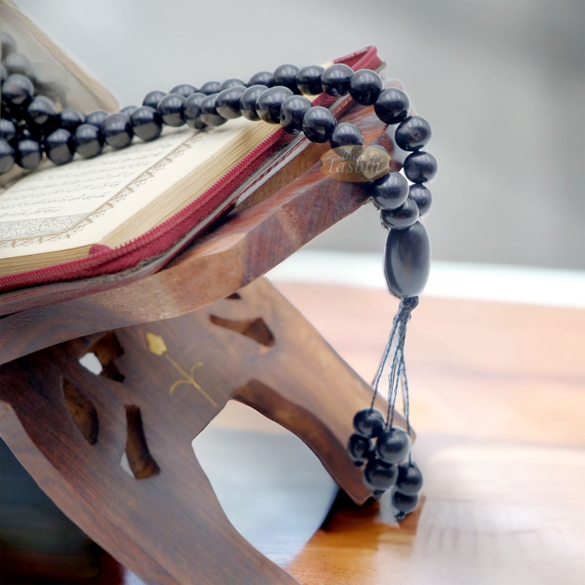 Black Natural Colored Dye Eco-Friendly Sustainable Original Açai Seed 9 mm Beads Traditional Tasbih