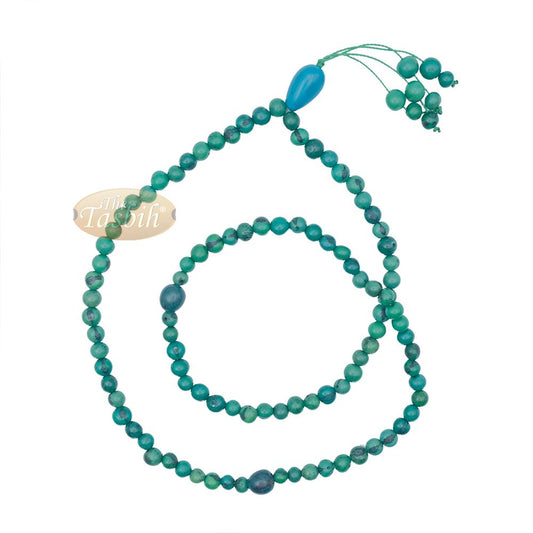 Jade Green Natural Colored Dye Eco-Friendly Sustainable Original Açai Seed 9 mm Beads Traditional Tasbih