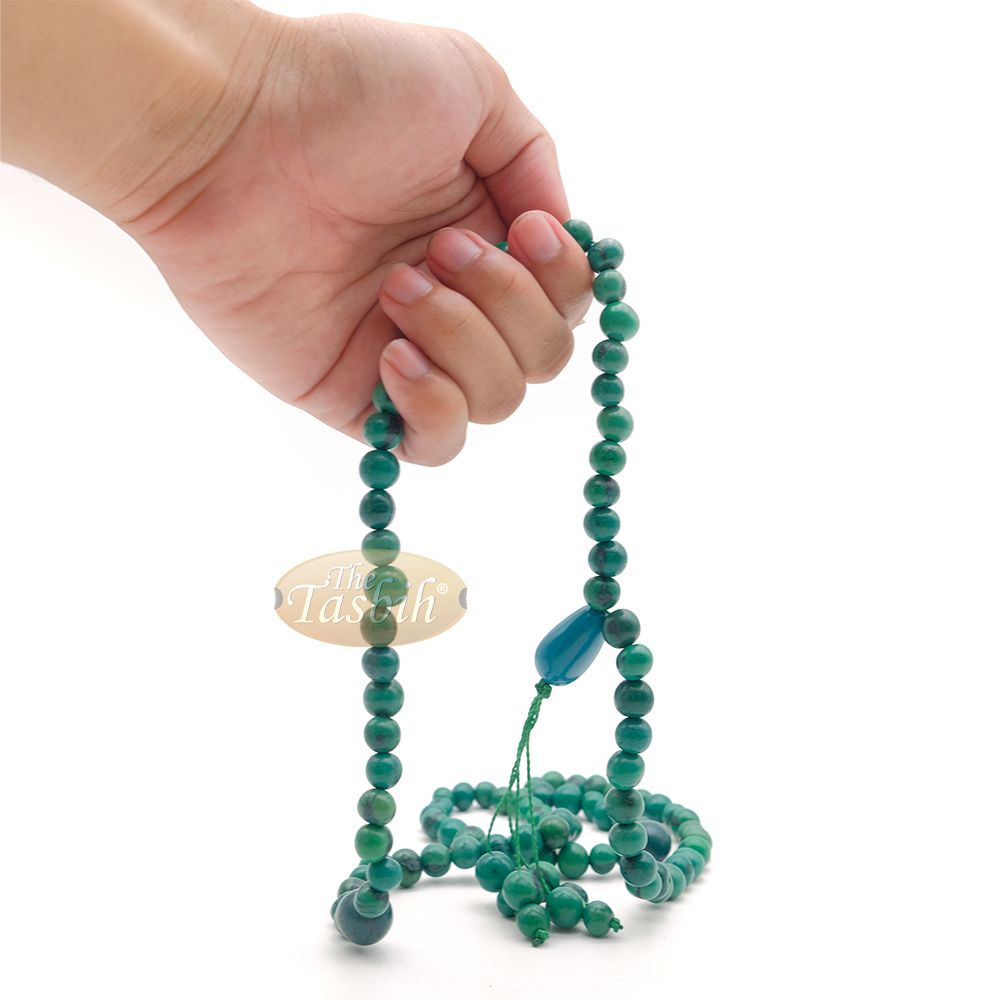Jade Green Natural Colored Dye Eco-Friendly Sustainable Original Açai Seed 9 mm Beads Traditional Tasbih