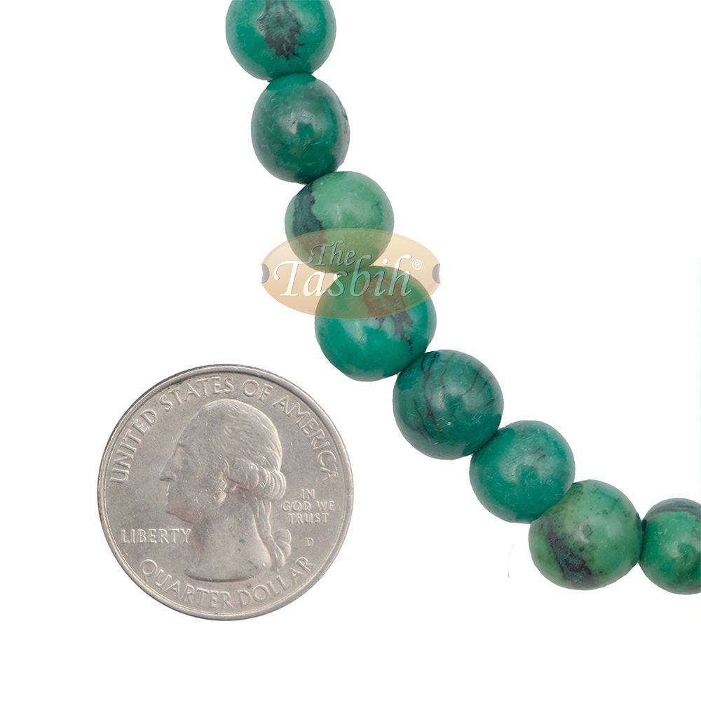 Jade Green Natural Colored Dye Eco-Friendly Sustainable Original Açai Seed 9 mm Beads Traditional Tasbih