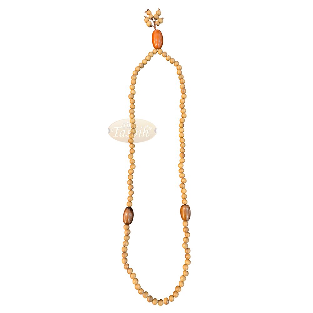 Light Brown Natural Colored Dye Eco-Friendly Sustainable Original Açai Seed 9 mm Beads Traditional Tasbih